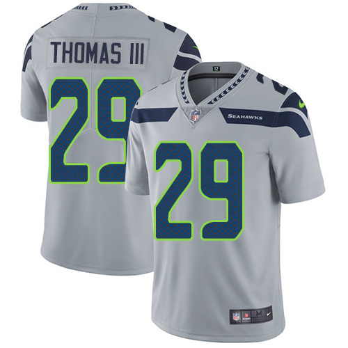 Nike Seahawks #29 Earl Thomas III Grey Alternate Men's Stitched NFL Vapor Untouchable Limited Jersey